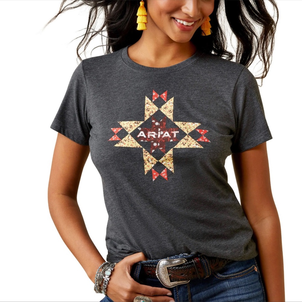 Ariat Gray Fitted Short Sleeve Tee